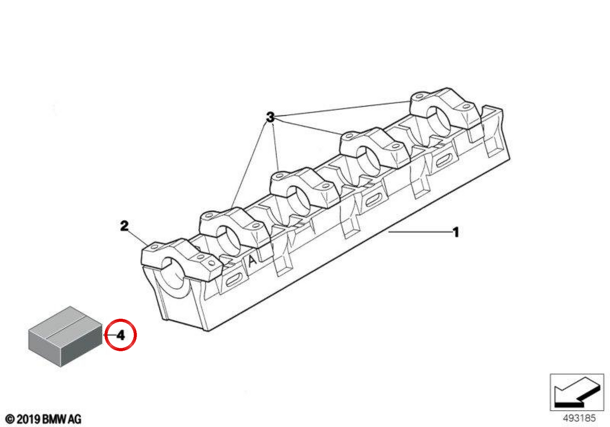 OEM -Kohlenstoffabdeckung 11121417508 für BMW E30, E34, E36, Z3. Original BMW.