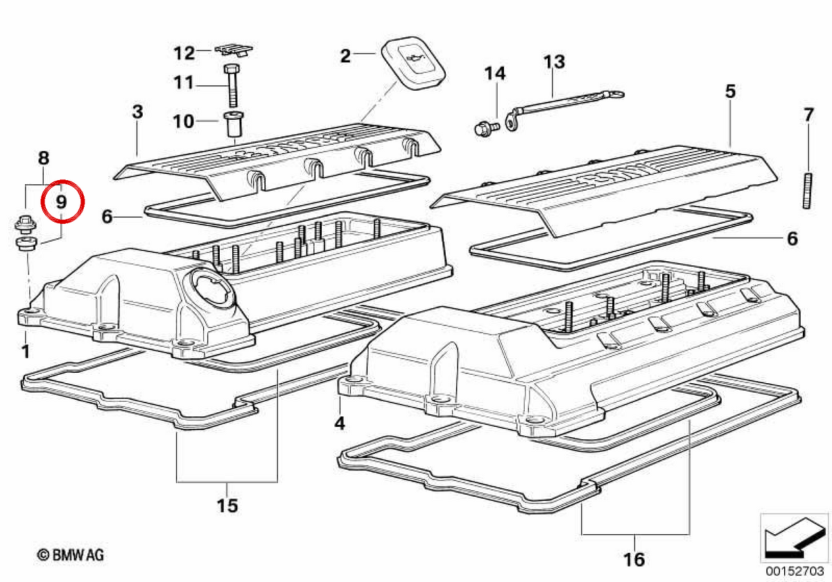 Board Goma OEM 11121437395 pour BMW E36, E46, E34, E39, E60, E61, E32, E38, E65, E66, E31, E83, E53, Z3, E85, E86, E52. BMW d'origine.