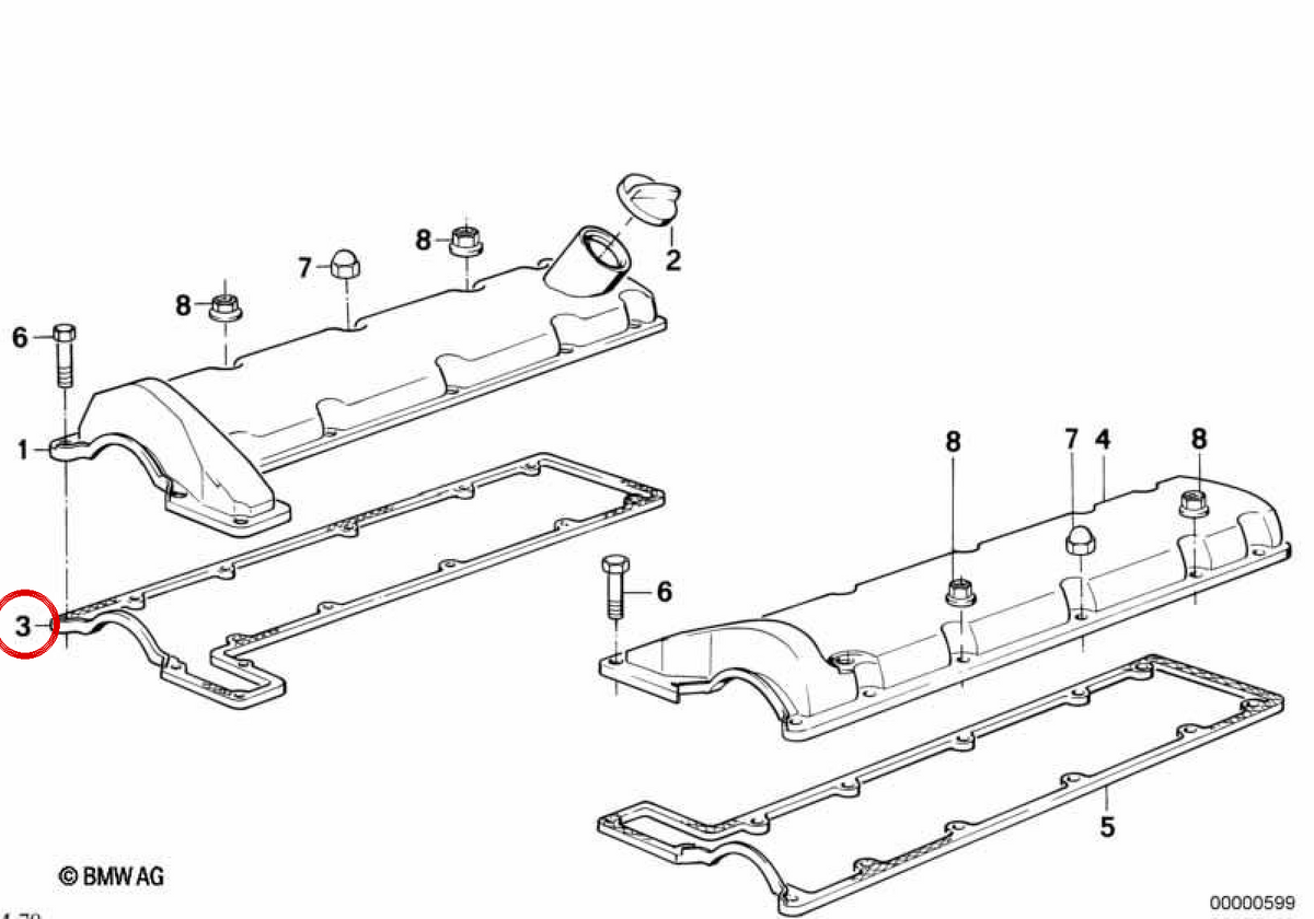 Right Board OEM 11121725002 für BMW E32, E38, E31. Original BMW.
