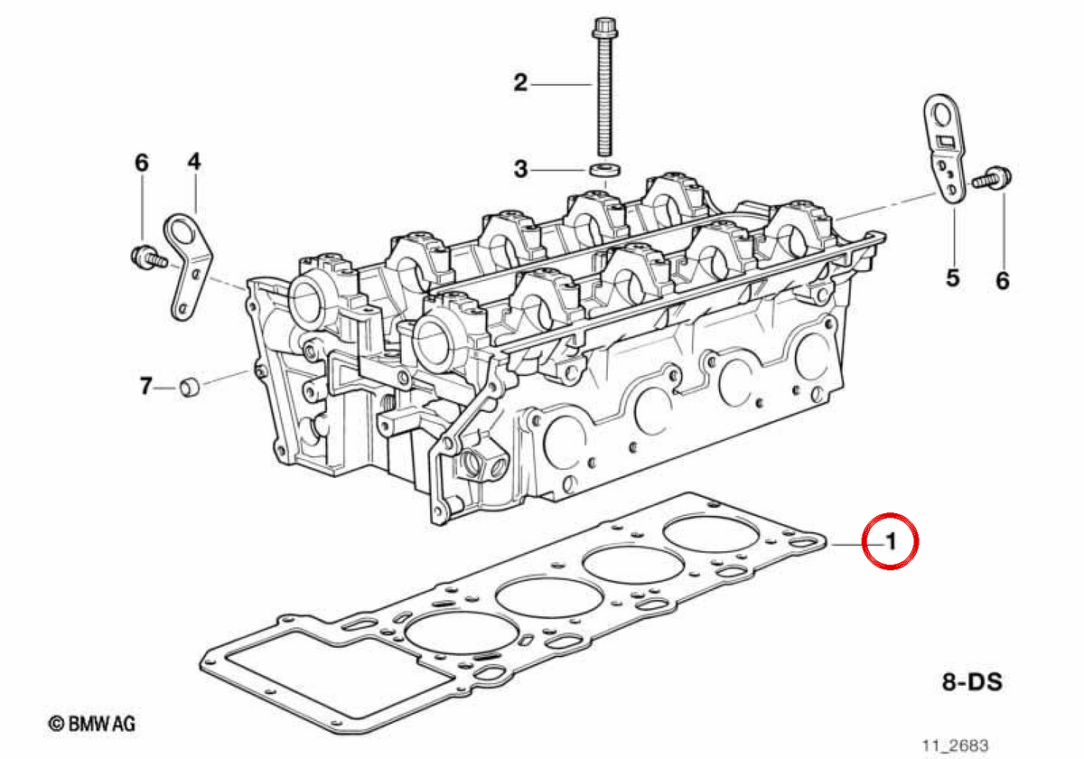 OEM Board 11121736316 für BMW E34, E32, E38, E31. Original BMW.