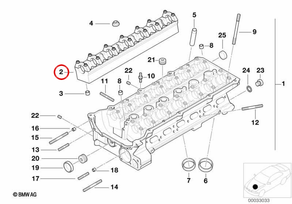Support Support Supply Admission OEM 11121740428 für BMW E36, E46, E34, E39, E60, E61, E38, E65, E66, E83, E53, Z3, E85. Original BMW.