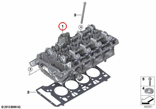 Codé avec un train de soupape OEM 11122906618 pour BMW G30, G11, G12. BMW d'origine.