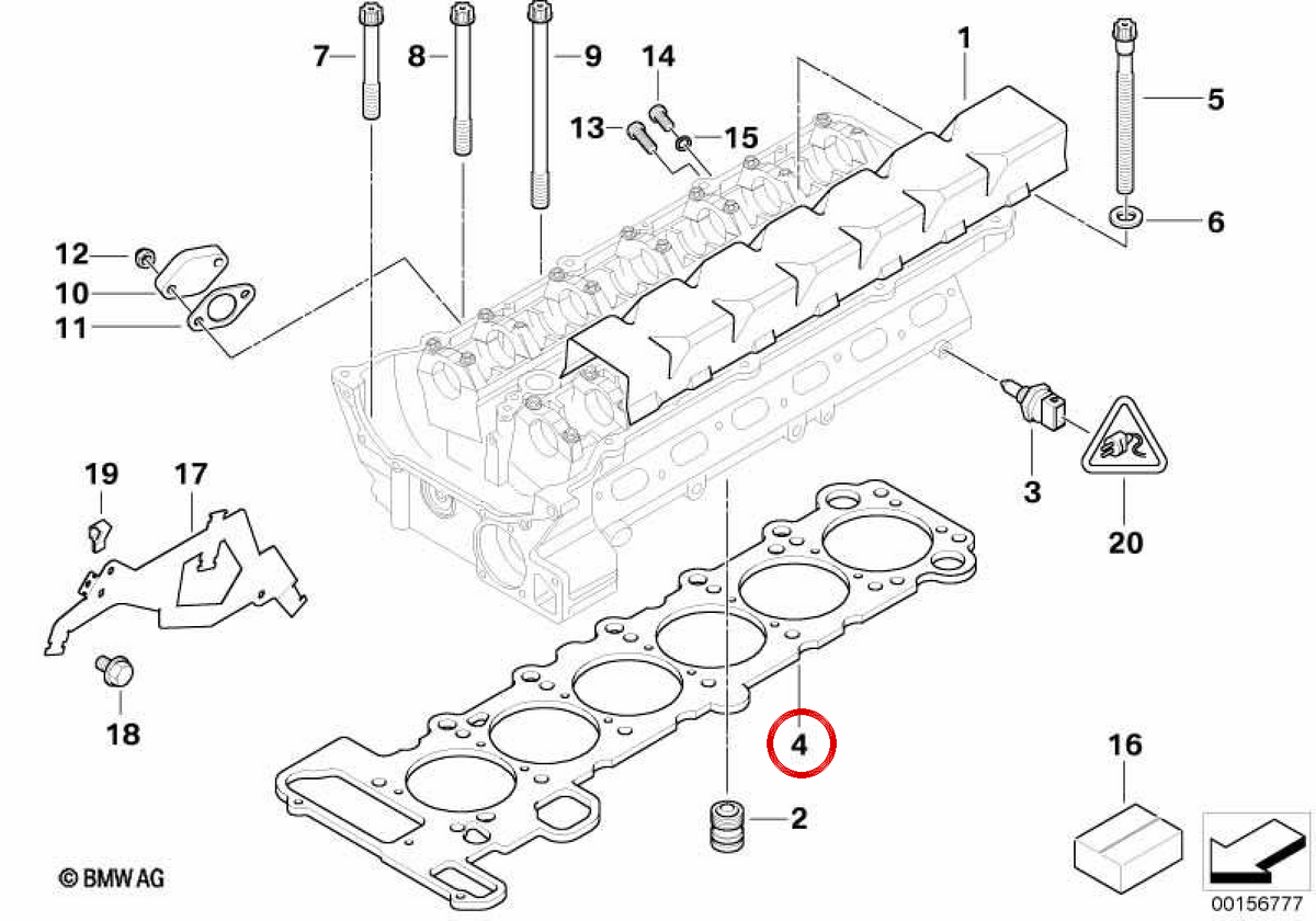 OEM -Vorstand 11127501304 für BMW E46, E39, E60, E61, E38, E65, E66, E83, E53, E85. Original BMW.