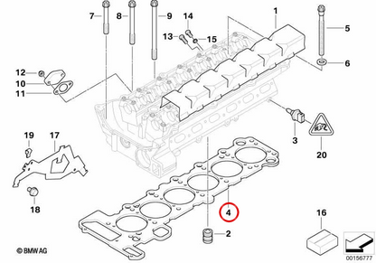 OEM -Vorstand 11127501304 für BMW E46, E39, E60, E61, E38, E65, E66, E83, E53, E85. Original BMW.