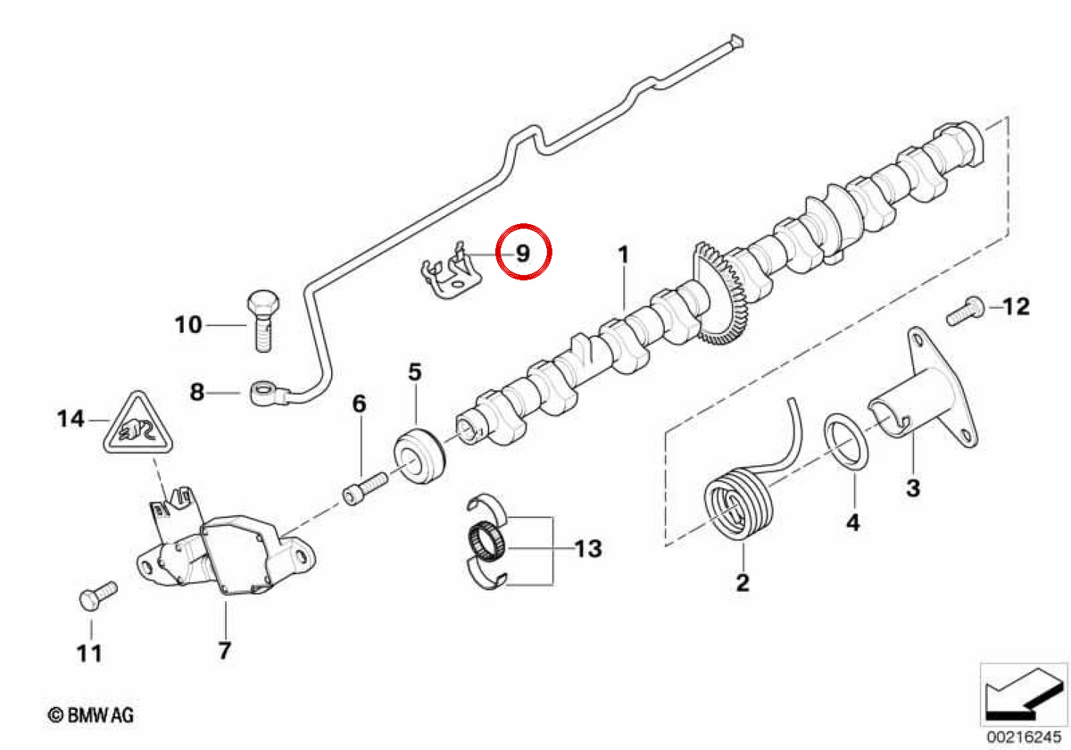 Clip di fissaggio OEM 11127501417 per BMW E81, E82, E87, E88, E46, E90, E91, E92, E93, E60, E84, E83, E85. BMW originale.