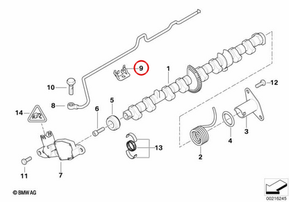 Clip di fissaggio OEM 11127501417 per BMW E81, E82, E87, E88, E46, E90, E91, E92, E93, E60, E84, E83, E85. BMW originale.