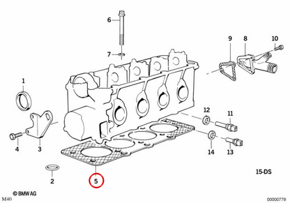 Scheda senza amianto OEM 11127504587 per BMW E30, E36, E46, E34, Z3. BMW originale.