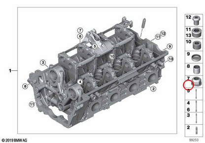 OEM Flanschmutter 11127541887 für BMW E60, E61, E63, E64, E65, E66, E53, E70. Original BMW.