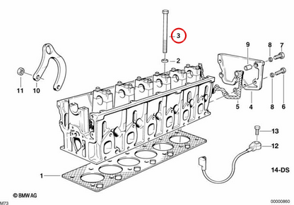 OEM 11127583116 Colata impostata per BMW E60, E61, E63, E64, E32, E38, E31. BMW originale.