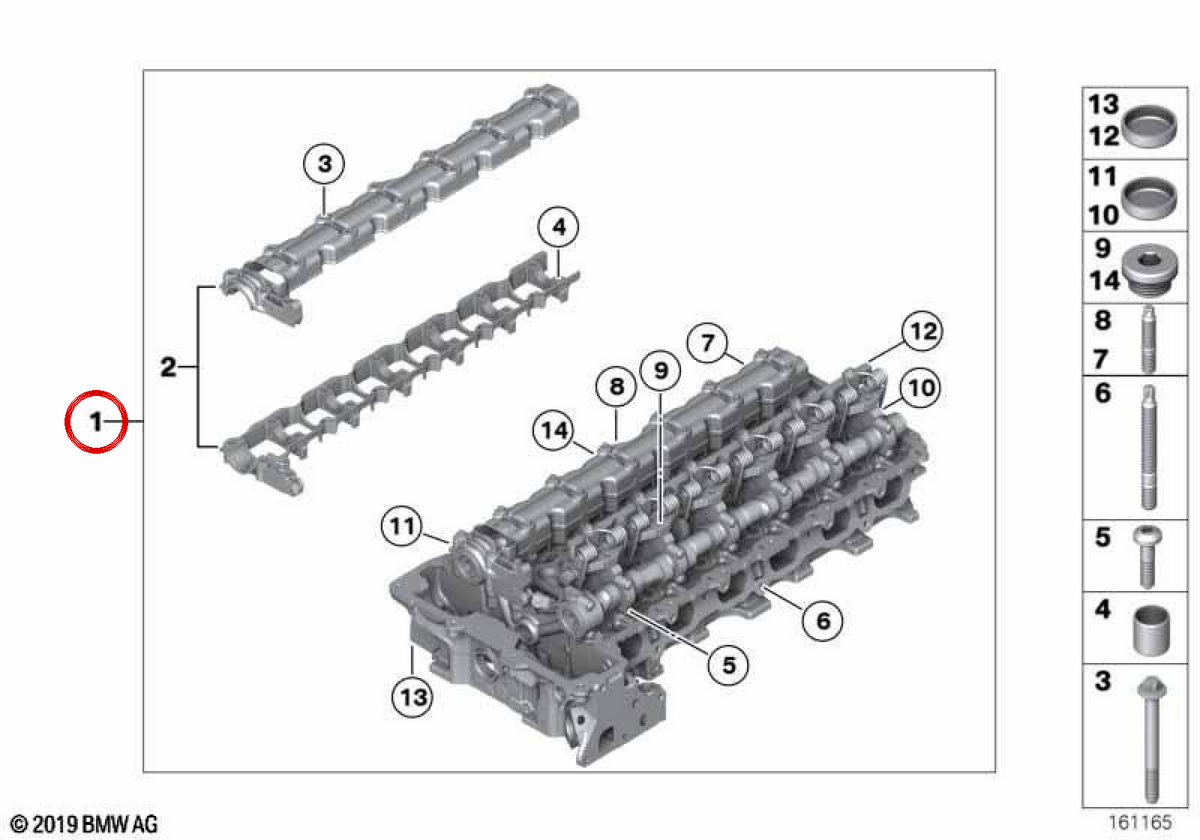 CODATED WITH VALVES SYSTEM 11127591617 FOR BMW E81, E82, E87, E88, E90, E91, E92, E93, E60, E61, F10, F11, F18, E63, E64, E65, E66, F01, F02, E84, E83, F25, F25, E70, E70, E70, E70 E86, E89. Original BMW.