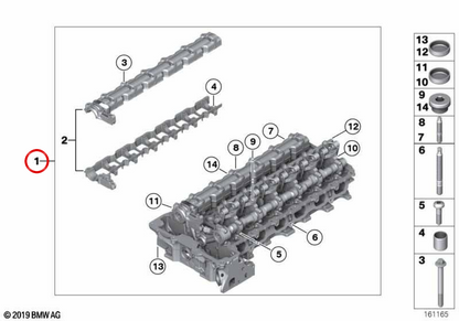 CODATED WITH VALVES SYSTEM 11127591617 FOR BMW E81, E82, E87, E88, E90, E91, E92, E93, E60, E61, F10, F11, F18, E63, E64, E65, E66, F01, F02, E84, E83, F25, F25, E70, E70, E70, E70 E86, E89. Original BMW.