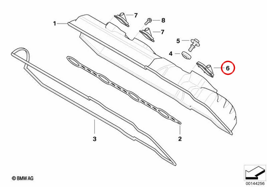 Großer Deckel des SLS-Systems OEM 11127674648 für BMW Motorräder K1200 S, K1300 S, K1200 R, K1300 R, K1600 GT, K1600 GTL und weitere. Original BMW Motorrad.