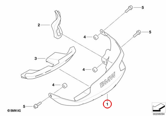 Right cylinder head cover protector aluminum OEM 11127717586 for BMW Motorrad R 1200 GS, R 1200 GS Adventure, R 1200 RT, R 1200 R, R nineT, R nineT Pure, Scrambler, Racer, Urban G/S... and more. Original BMW Motorrad