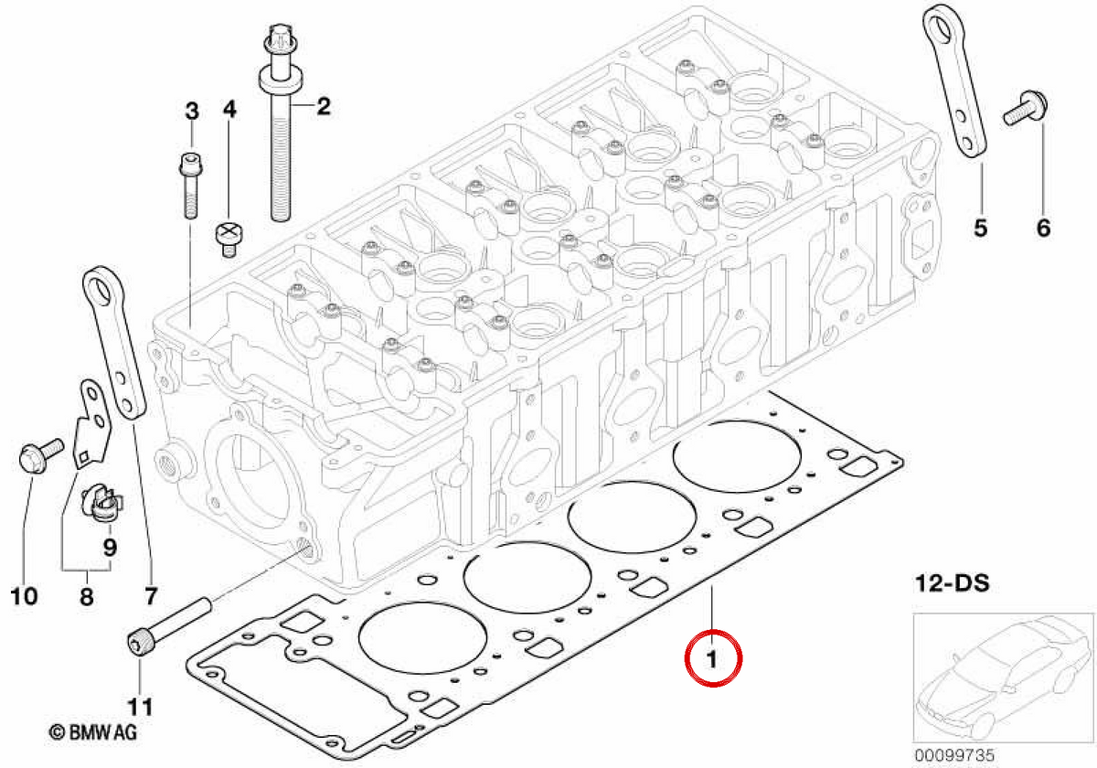 SCHEDA OEM 11127788652 per BMW E38, E65, E66. BMW originale.