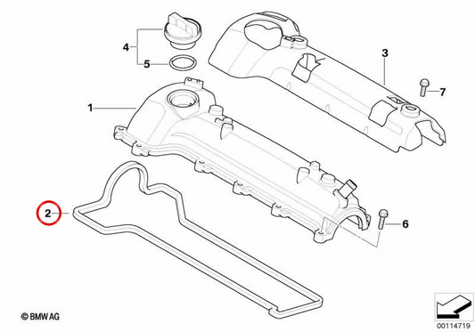 OEM Profildichtung 11127792374 für MINI One D R50, RB12. Originaler MINI.