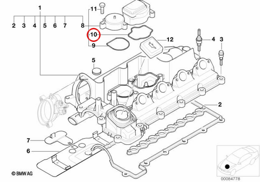 OEM 11127793166 Ball Board für BMW E87, E46, E90, E91, E92, E93, E39, E60, E61, E63, E64, E38, E65, E66, E83, E53, E70, E71. Original BMW.