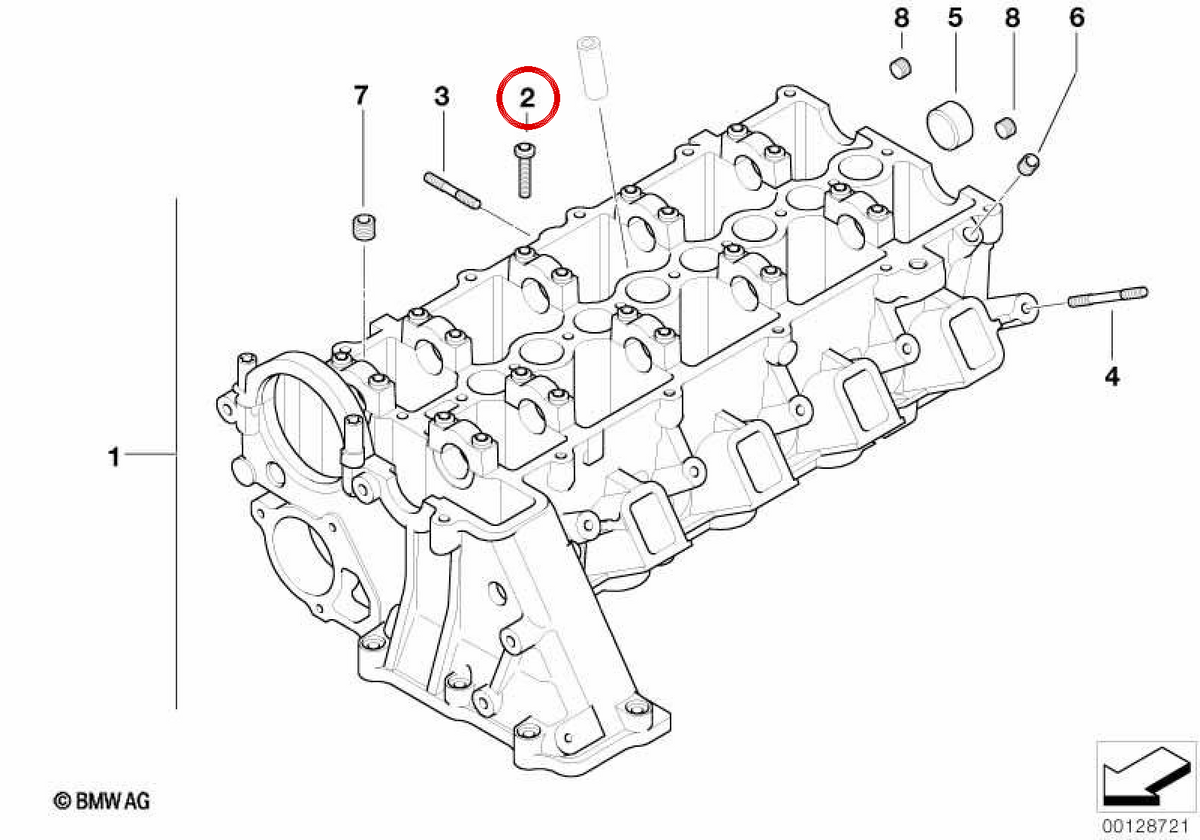 Vite Torx M6X30 OEM 11127806056 per BMW E87, E46, E90, E60, X5 E53... e altro ancora. BMW originale.