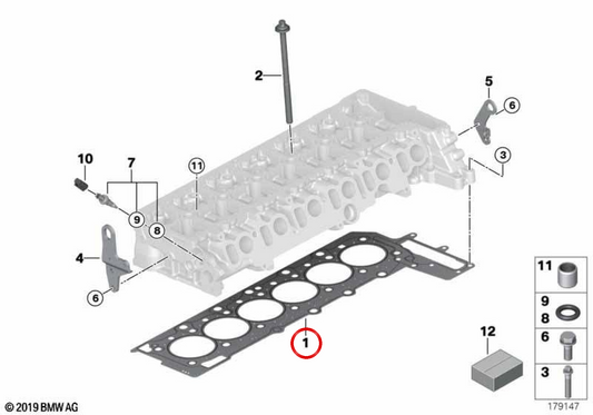 Board OEM 11127809757 pour BMW E90, E91, E92, E93, F07, F10, F11, F01, F02, E70, E71. BMW d'origine.