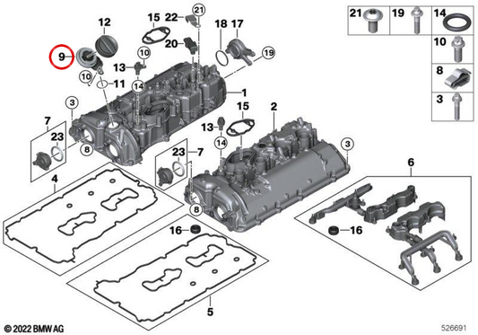 OEM -Ölfüllung 11127935127 für BMW G30, G31, G11, G12, G14, G15, G16. Original BMW.
