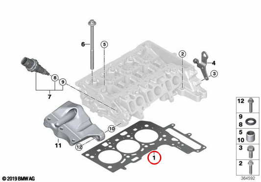 OEM -Board 11128511228 für BMW F20, F21, F45, F46, F48, F55, F56, F57, F54, F60. Original BMW.