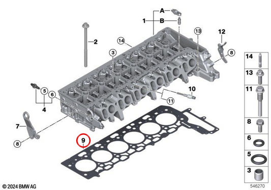OEM -Board 11128589107 für BMW G20, G21, G30, G31, G32, G11, G12, G14, G15, G16, G01, G02, G05, G06, G07. Original BMW.
