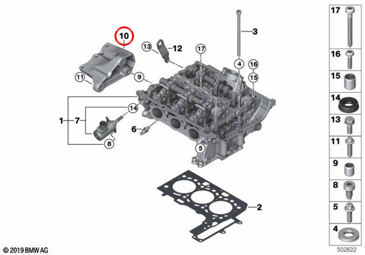 OEM 11128615587 Supporto legale per la BMW F52, F45, F49. BMW originale.