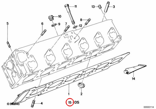 Game of Cynt Boards senza Amento OEM 11129065708 per BMW E24, E23. BMW originale.