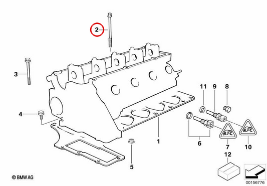 OEM 11129067792 Ensemble de vis pour BMW E87, E36, E46, E90, E91, E39, E60, E61, E83. BMW d'origine.
