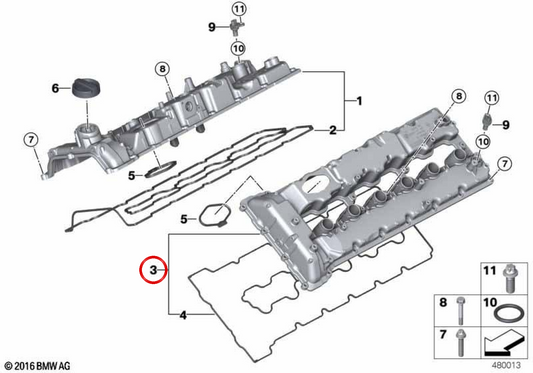 OEM 11129453764 Couverture rocheuse pour BMW G12. BMW d'origine.