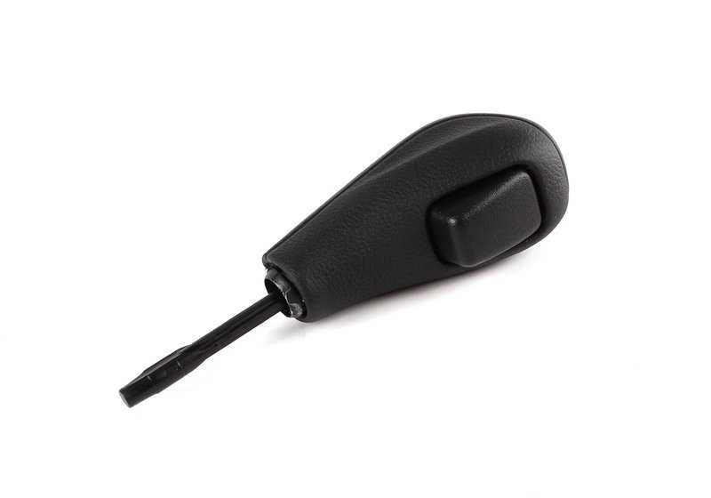 Pomo de cambio automático en piel y cromo OEM 25167570652 para BMW E81, E82, E87, E87N, E88, E90, E90N, E91, E91N, E84, E89. Original BMW.