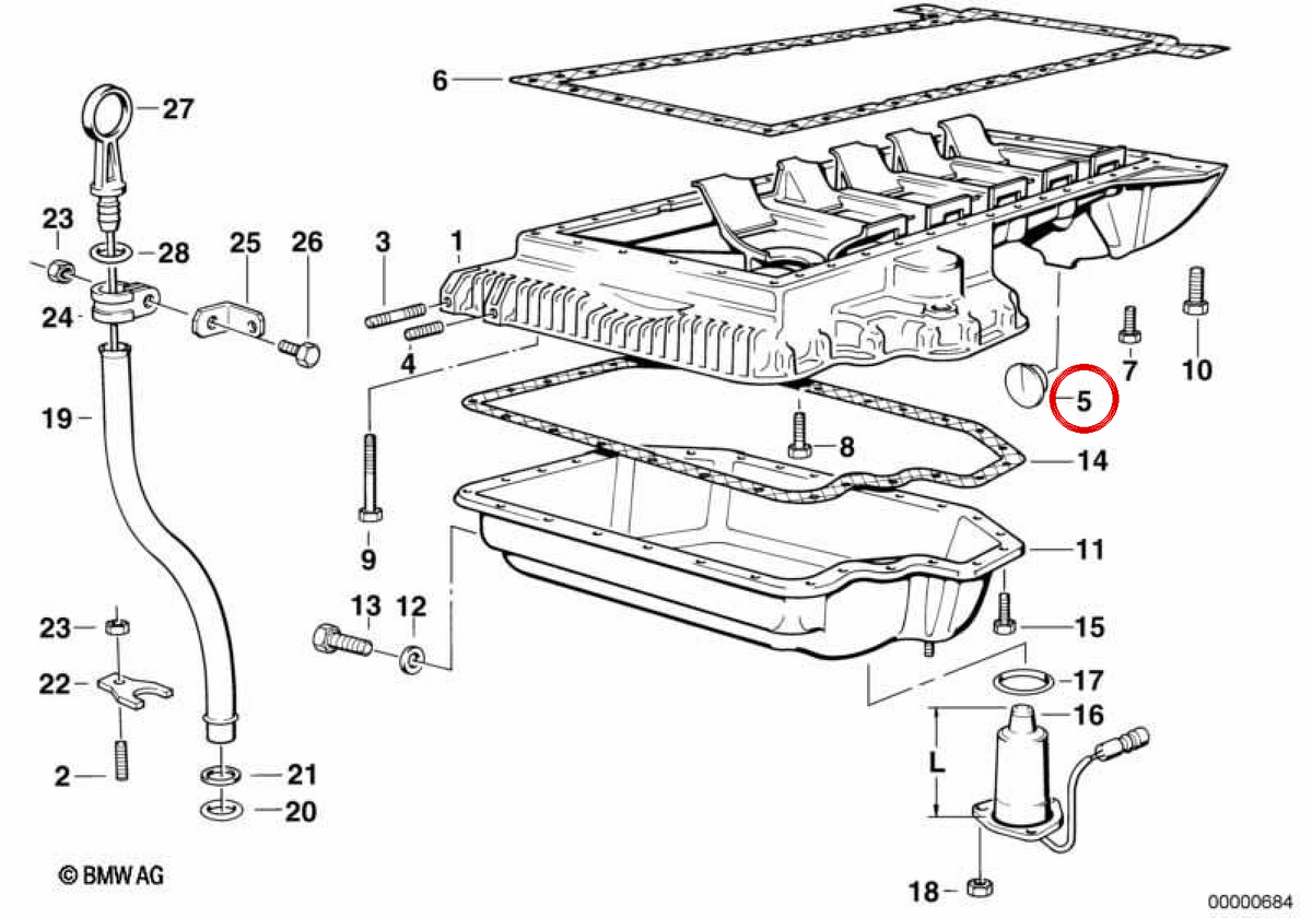 OEM Colata Cover 11131731178 für BMW E34, E39, E32, E38, E31, E53, E52. Original BMW.