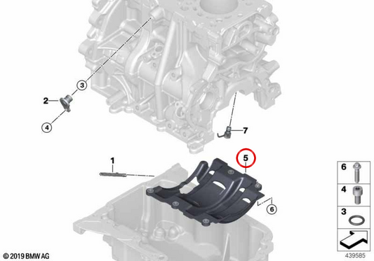 Separador de aceite OEM 11137634187 para BMW F45, F46, F48, F39, I12, I15 y MINI F55, F56, F57, F54, F60. Original BMW y MINI.