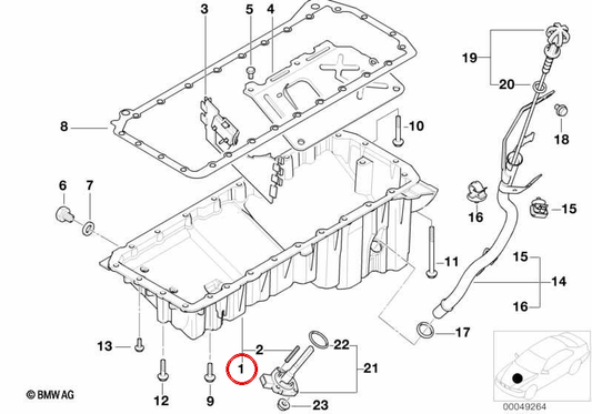 BMW Oil Series 3 E46 (OEM 11137791531). BMW d'origine
