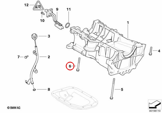 Tornillo con brida OEM 11137791812 para MINI One D R50, R52... y más. Original MINI.
