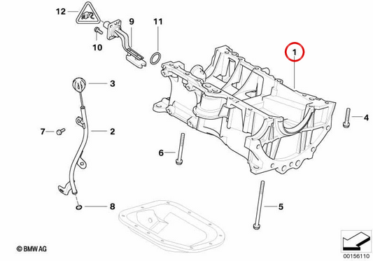 Cárter superior OEM 11137799386 para MINI R50 One D (03/2003 - 11/2006). MINI originais.