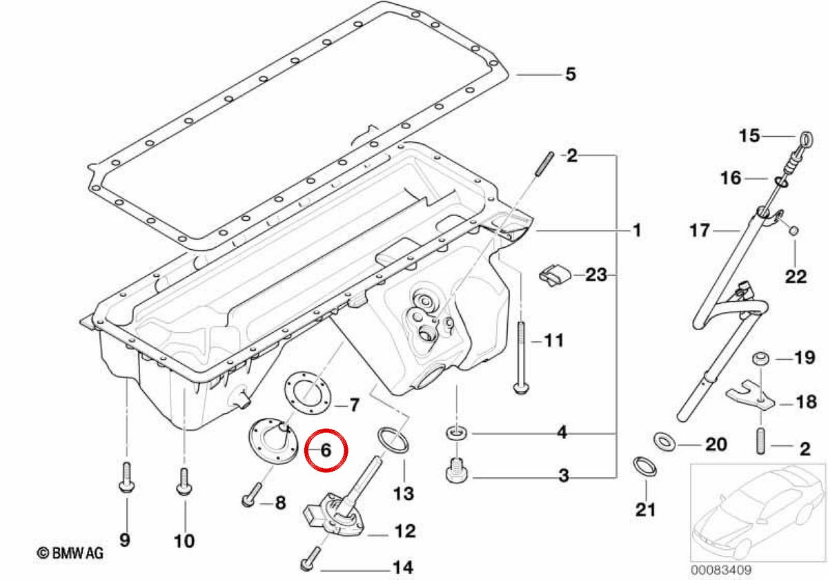 Tapa de balancines OEM 11137834885 para BMW E46, E85, E86. Original BMW.
