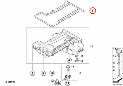Metal Board OEM 11137841085 per BMW E90, E92, E93. BMW originale.