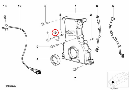 OEM blocking plate 11141404647 for BMW E36, Z3. Original BMW.