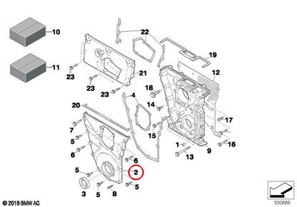 Copertura inferiore OEM 11141416275 per BMW E36, E39, E46, E53, E60, E83, E85. BMW originale.