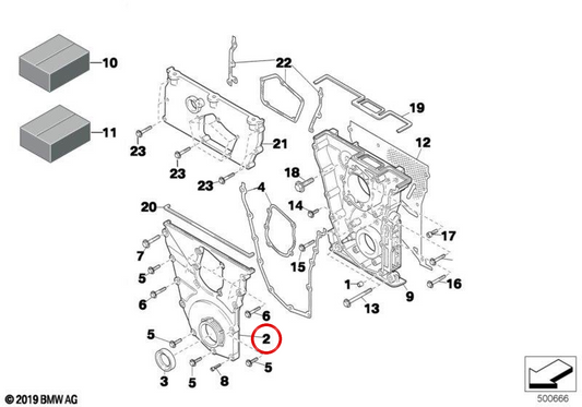 Untere Abdeckung OEM 11141416275 für BMW E36, E39, E46, E53, E60, E83, E85. Original BMW.