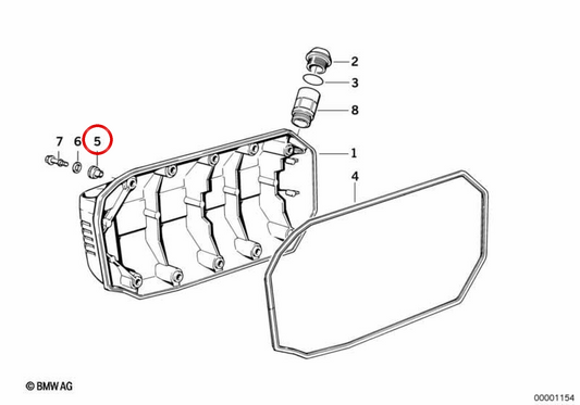Silentblock von Gummi -OEM 11141461475 für BMW Motorrad F 650, F 650 ST, F 650 CS, F 650 GS, F 650 GS Dakar, G 650 X. Original BMW Motorrad.