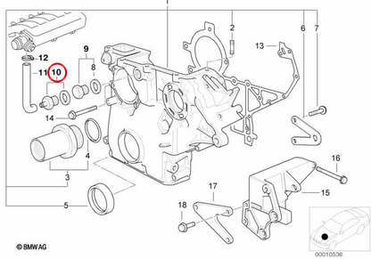 OEM Connection Corner 1114247080 per BMW E36, E39, E38. BMW originale.