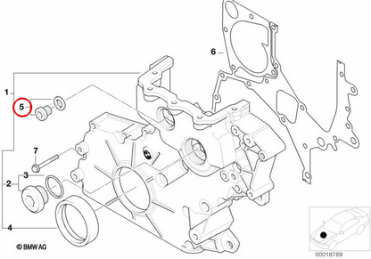 Vite di chiusura con rondella OEM 1142248640 per BMW E87, E46, E90, E91, E92, E93, E39, E60, E61, E63, E64, E38, E65, E66, E83, E53, E70, E71. BMW originale.