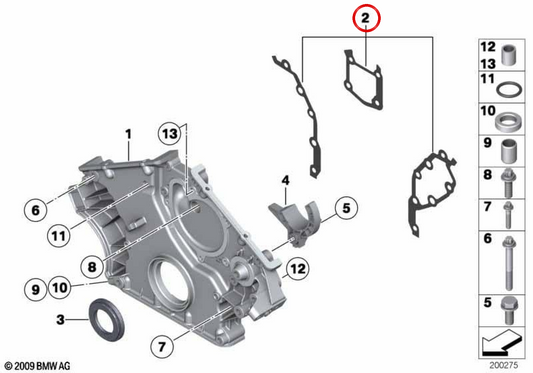 Board Cap Chain 11147563860 für BMW F01, F02, G12. Original BMW.