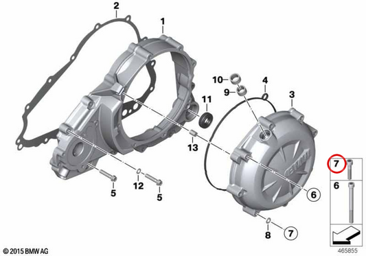 Vis cylindrique M6X40 OEM 11147699391 pour BMW Motorrad G 650 GS, G 650 X. BMW Motorrad d'origine.