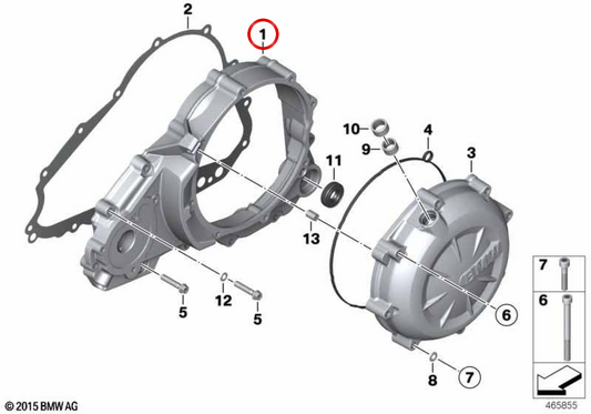 Boîte d'embrayage OEM 11147700312 pour motos BMW G 650 X, G 650 GS. BMW Motorrad d'origine.