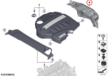 OEM Heck akustische Abdeckung 11147797411 für BMW E81, E82, E87, E88, E90, E91, E92, E93, E60, E61, E84, E83. Original BMW.