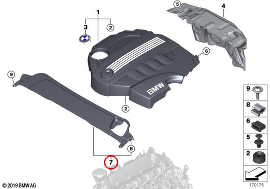 Erbindet die Anbordungen des Radiar OEM 11147803340 für BMW E60, E61. Original BMW.