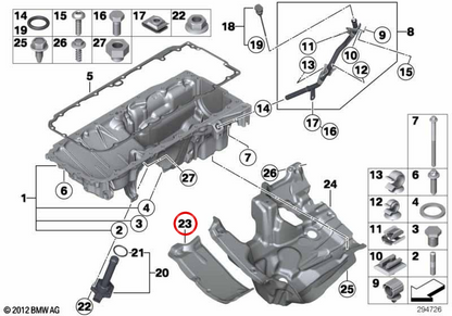 Cubierta acústica motor OEM 11148515771 para BMW E70, E71. Original BMW.