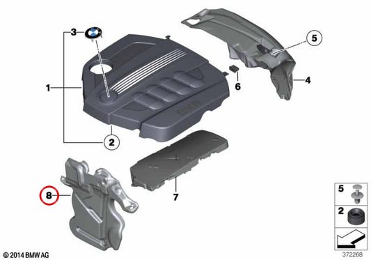 Couvercle acoustique avant OEM 11148581775 pour BMW E84. BMW d'origine.